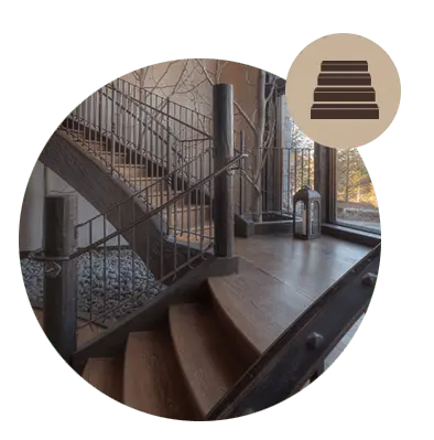 Wooden Staircase and Stairs icon